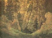 Caspar David Friedrich Cave and Funerary Monument (mk10) oil painting picture wholesale
